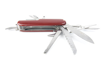 Image showing marketing red swiss army pocket knife tool