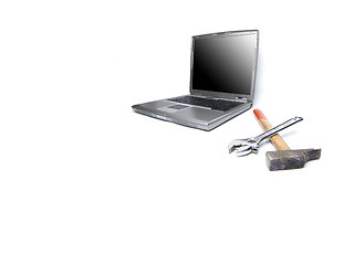 Image showing laptop and tools