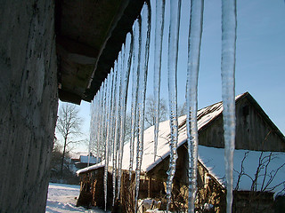 Image showing Icicle from roof