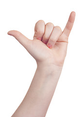 Image showing hand sign symbol