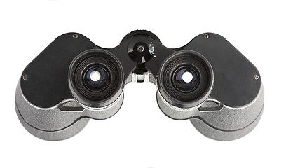 Image showing isolated binoculars with money