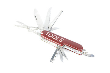 Image showing marketing red swiss army pocket knife tool