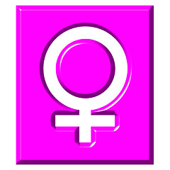 Image showing 3D Female Symbol Sign
