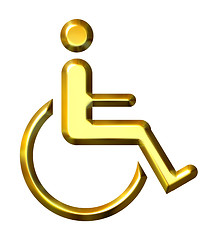 Image showing 3D Golden Special Needs Symbol