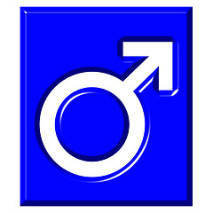 Image showing 3D Male Symbol Sign