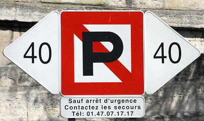 Image showing Sign 40
