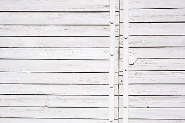 Image showing White wooden gates