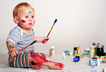 Image showing Young painter