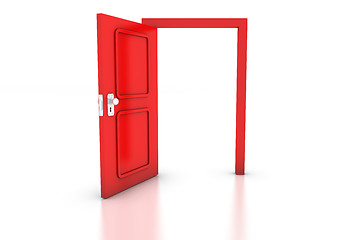 Image showing Open Red Door