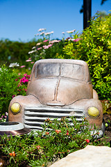 Image showing Truck in Flower Bed