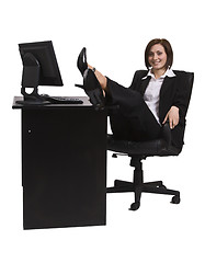 Image showing Relaxed businesswoman