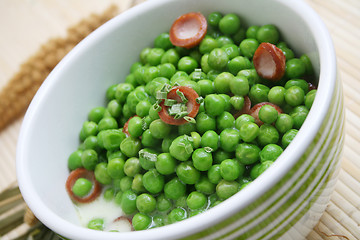 Image showing green peas