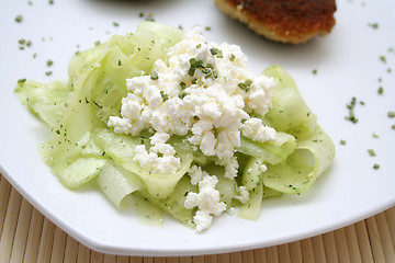 Image showing salad and cheese