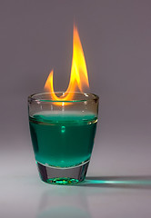 Image showing flaming drink