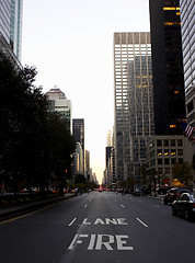 Image showing View down park avenue