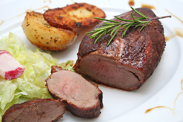 Image showing Meal of a duck