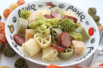 Image showing pasta tricolore