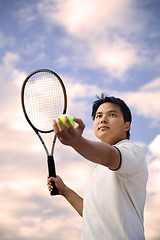 Image showing Asian tennis player