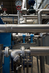 Image showing Industrial steel pipes