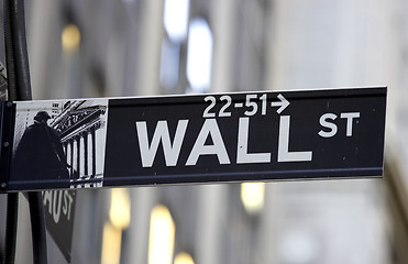 Image showing Wall street sign