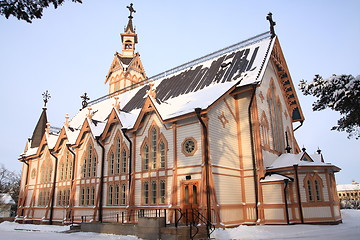 Image showing Wooden church