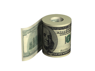 Image showing Roll of dollars