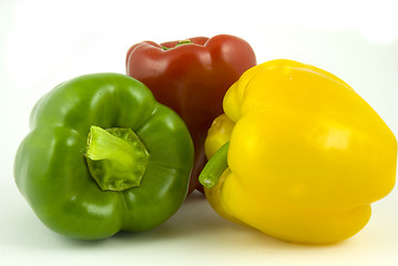 Image showing Three bell peppers 