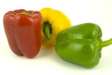 Image showing Three bell peppers 