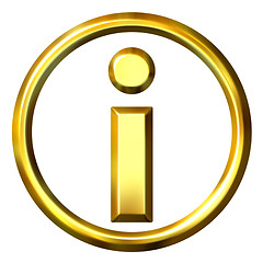 Image showing 3D Golden Information Symbol