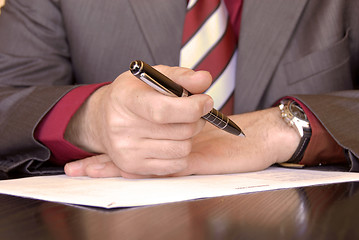 Image showing Signing hand