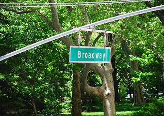 Image showing Broadway sign in New York