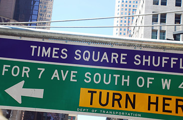 Image showing Traffic sign in New York