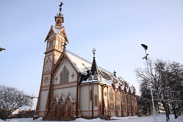 Image showing Wooden church