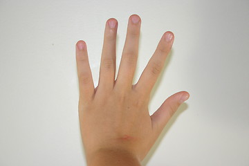 Image showing Girls left hand