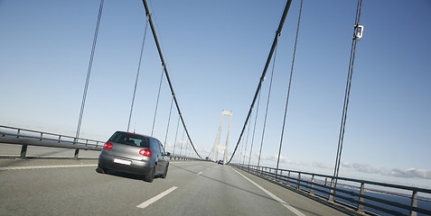Image showing Crossing Great Belt Denmark