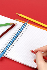 Image showing Pencil and agenda