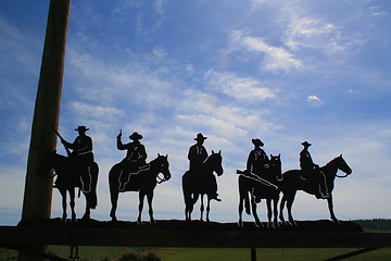 Image showing Five Cowboys