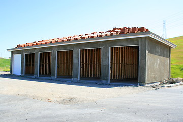 Image showing Garage Building Under Construction