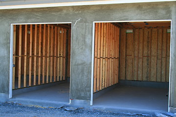 Image showing Garage Building Under Construction