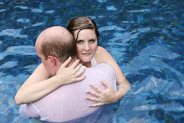 Image showing Just married couple.