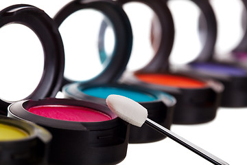 Image showing Eyeshadow Pots With Brush