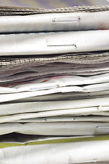 Image showing pile of newspapers