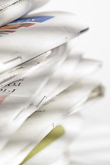 Image showing pile of newspapers