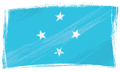 Image showing Grunge Micronesia flag