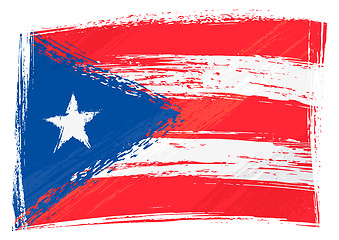 Image showing Grunge Puerto Rico flag