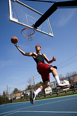 Image showing Man Playing Basketball