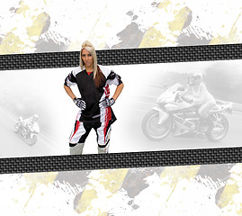 Image showing Motorcycle Woman Layout