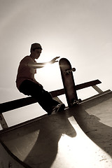 Image showing Skateboarder Silhouette