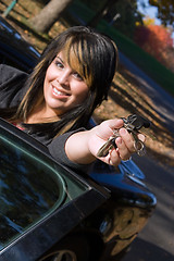 Image showing Happy Woman Driver