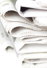 Image showing pile of newspapers 